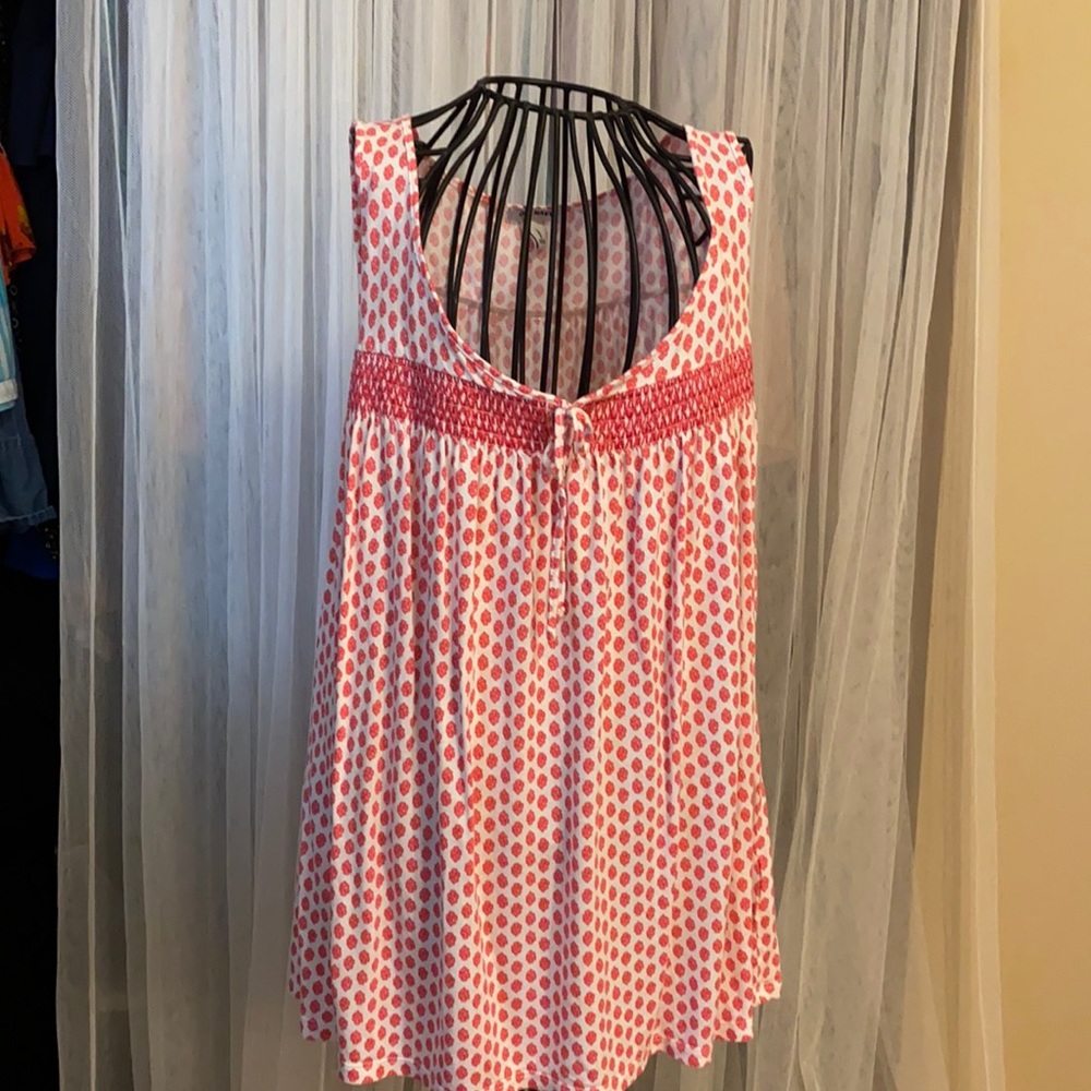 Old Navy Lg Coral print sleeveless boho top